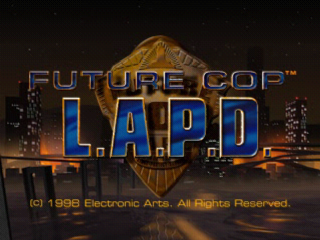Future Cop LAPD title screen for Playstation